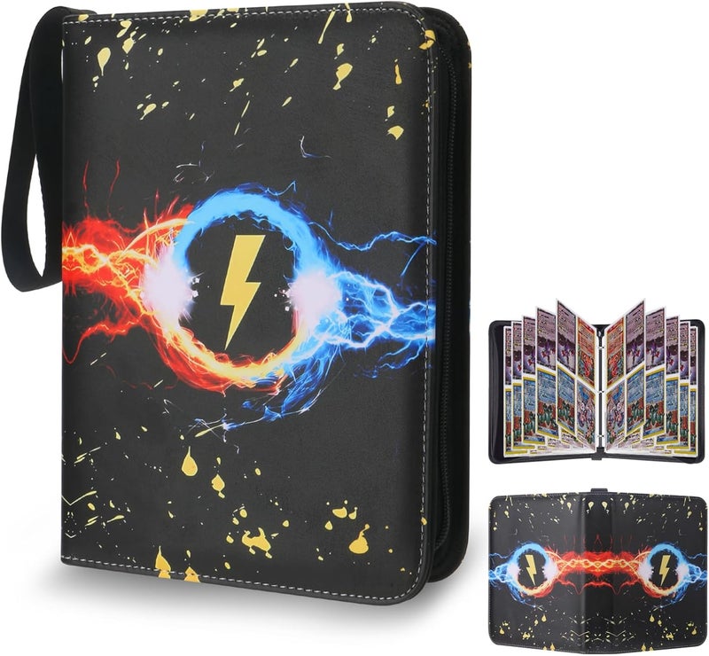 awedsu Collectible Trading Card Albums,Collectible Trading Card Protective Sleeves,Card Binder 4-Pocket,400 Pockets Card Case Holder for TCG, Sports Card. - Image 1